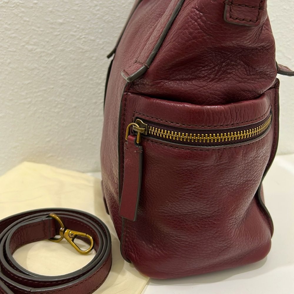 Fossil Emerson Leather Satchel, Double Handle Crossbody Bag - Picture 9 of 17